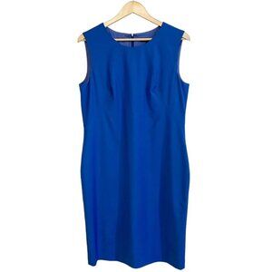 Hugo Boss Dallasa Stretch Wool Sheath Dress in Blue Size 10